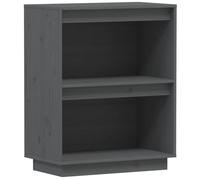 vidaXL Console Cabinet Grey 60x34x75 cm Solid Wood Pine