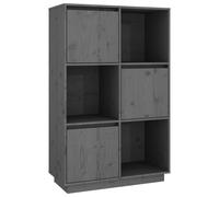 vidaXL Highboard Grey 74x35x117 cm Solid Wood Pine LSO UK