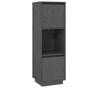 (grey) vidaXL Solid Wood Pine Highboard Indoor Wooden Console Cabinet Multi Colours