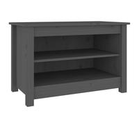 vidaXL Shoe Bench Grey 70x38x45.5 cm Solid Wood Pine UK HOT