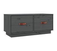 vidaXL Tv Cabinet Grey 80x34x35 cm Solid Wood Pine, Grey