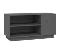 (Grey) vidaXL Solid Wood Pine TV Cabinet Wooden TV Stand Media Unit Multi Colours