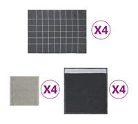 (grey) vidaXL Towel Set Kitchen Dish Cloth Tea Towels Dish Towels 12 Piece Cotton