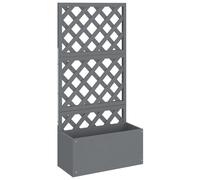 (grey) vidaXL Trellis Planter Outdoor Flower Box Garden Raised Bed Plant Pot WPC