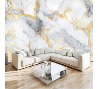 Grey Wallpaper Marble Gold Pattern Wall Mural Non-Woven Art Design Print Fleece 3D Photo Modern Wallpaper Decoration Poster Picture W200 x H140 cm