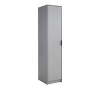Grey Wardrobe 1 Door Space Saving Bedroom Home Furniture Clothing Storage