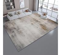 Grey Washable Rug for Living Room - Fluffy Non-Slip Modern Rug for Bedroom Dining Room Soft Short Pile Carpet Durable Simple Neutral Oil Painting Lines Area Rug, 60 x 90 cm