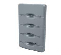 (Grey) Water Butt Rainwater Collector Wall Mounted Tank 400L Flat Slim Container