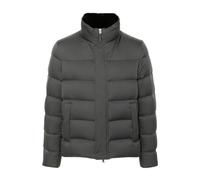 Grey Waterproof Down Jacket with Fur Collar - male - Herno - Down Jackets - Gray - L - Jackets L