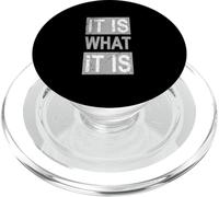 Grey What It Is Monochrome Color Graphic PopSockets PopGrip for MagSafe