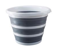 Grey White Collapsible Bucket Eco-friendly Rubber