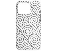Grey White Geometric Swirl Abstract Pattern Design Case for iPhone 16 Pro