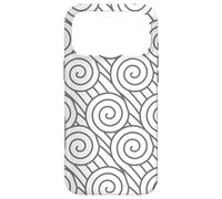 Grey White Geometric Swirl Abstract Pattern Design Case for iPhone 17 Pro Max