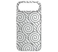 Grey White Geometric Swirl Abstract Pattern Design Case for iPhone Air