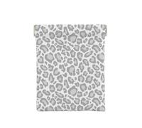 Grey White Leopard Print, Squeeze Top Wallet Women Storage Bag Small Coin Purse Change Pouch