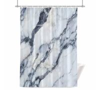 Grey White Marble Shower Curtain for Bathroom, Abstract Marble Stone Nature Modern Waterproof Cloth Fabric Bathroom Accessories Set with 12 Rust Proof Plastic Hooks, 72” x 84”