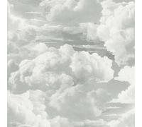 Grey White Metropolis Painted Cloud Wallpaper Textured Paste The Wall Vinyl