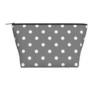 Grey White Polka Dots, Toiletry Pouch Makeup Bag Cosmetic Bag Portable Travel Toiletry Bag