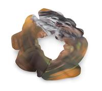 Grey White Pomeranian Pomsky Dog Women's Hair Ties Elastic Scrunchies Silk Like Scrunchy Accessories for Sleep