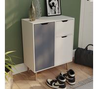 (Grey & White) Vida Designs 2 Door 1 Drawer Sideboard Storage