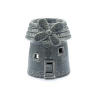 Grey Windmill Oil Burner - Rustic Diffuser & Wax Melt Warmer