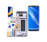 (Grey with Frame) Display for Samsung Galaxy S8 LCD Screen Replacement TFT, G950F G950FD G950U Display Screen Touch Digitizer Assembly Repair Parts Kit (Without Fingerprint, Not Curved Screen)
