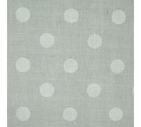Grey with White Spot 100% Cotton Canvas Large Spot Polka Dot Fabric Upholstery Craft Bag Material 56" 6077 (1 Metre)
