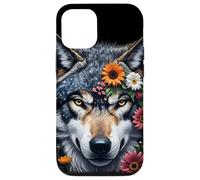 Grey Wolf Hunting Ground, Icy Moon, Forest, Galaxy Case for iPhone 12/12 Pro