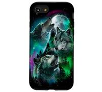 Grey Wolf Hunting in the Forest under Full Moon and Aurora Case for iPhone SE (2020) / 7 / 8