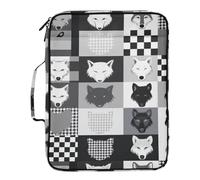 Grey Wolves Cute File Folder with Zipper 7 Pockets A4 Letter Size with Zipper Closure for Document Storage Pocket Accordion File Organizer carpeta de