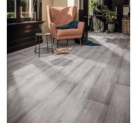 Grey Wood Effect Anti-Slip Vinyl Flooring For Livingroom, Kitchen, 3.0mm Thick Cushion Backed Vinyl Sheet-1M(3'3") X 4M(13'1")-4M²