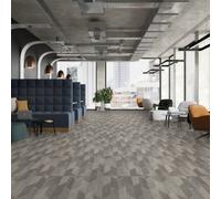Grey Wood Effect Vinyl Flooring, Non-Slip Contract Commercial Vinyl Flooring With 3.5mm Thickness-8M(26'3") X 4M(13'1")-32M²