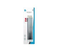 Grey Wood HB Pencils with Red Plastic Sharpener (19 cm) Pack of 10 - Durable, Ideal for Writing and Drawing