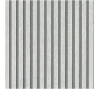 Grey Or Taupe Wood Panel Textured Wallpaper Vinyl Acoustic Modern Slat Effect