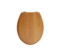 Grey Wood Toilet Seat, Oval Toilet Seat With Scratch-Resistant Veneer Lid, Ideal For Closet Seat Replacement Premier Housewares Natural One Size
