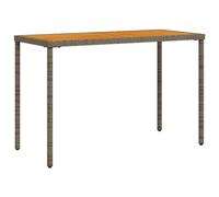 (grey, wood) vidaXL Garden Table with Top Patio Dining Table Outdoor Table Poly Rattan
