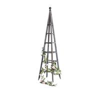 Grey Wooden Garden Obelisk Plant Support 1.5m Marco Paul Grey One Size