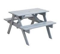Grey Wooden Kids Picnic Bench With Seats, Outdoor Garden Picnic Table Bench, Childrens Bench For Playtime Premier Housewares Grey One Size
