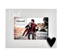 Grey Wooden Photo Frame with 3D Heart - 6x4 - Dad