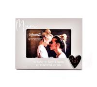Grey Wooden Photo Frame with 3D Heart - 6x4 - Mum