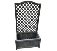 Grey Wooden Planter Lattice For Vines Garden Climbing Flower Plant Pot Trellis Gr8 Garden Grey One Size