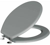 Grey Wooden Toilet Seat Soft Close 18" with Fittings Marco Paul Grey One Size