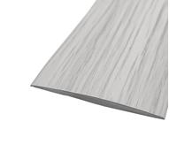 Grey Woodgrain, Flat Laminate to Tile Threshold Bar, PVC Transition Profile, Self-Sticking Vinyl Edge Trim for Floor Gap, Carpet to Floor Seam Joining Strip