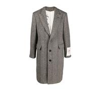Grey Wool Coat Single-Breasted - male - Golden Goose - Single-Breasted Coats - Gray - XL - Coats XL