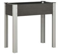 Grey WPC Raised Garden Bed Outdoor Planter Vegetable Flower Box 75cm
