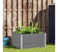vidaXL Garden Raised Bed WPC 100x50x54cm Grey Outdoor Flower Pot Raised Bed