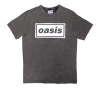 (Grey, X-Large) Oasis Stone Wash T-Shirt: Decca Logo