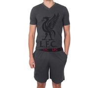 (Grey, XL) Liverpool FC Official Football Gift Mens Short Pyjamas Loungewear