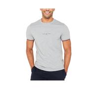 (Grey, XL) Tommy Hilfiger 32584 Mens T Shirts Tipped Logo