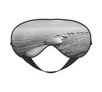 Grey Zen Stones Picture Print Sleep Mask Silk Eye Cover Soft Satin Blindfold Elastic Strap Night Eyeshade Travel Nap for Women Men